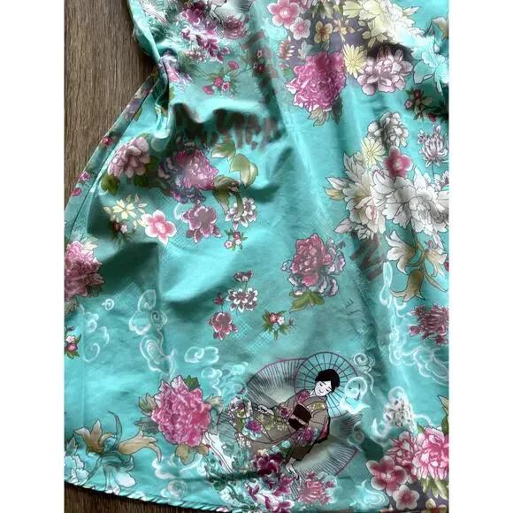 2005 Aqua Floral Slip Inspired by Phoebe Halliwell on Charmed - Picture 3 of 8